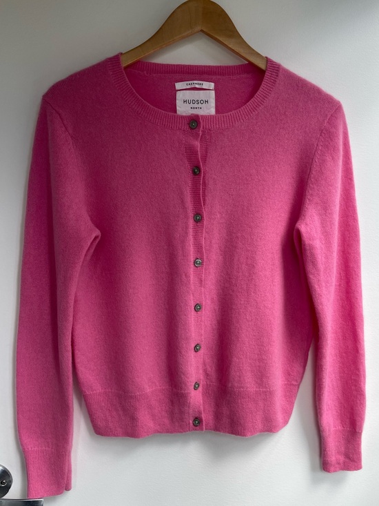 Hudson Jeans Sweaters - Hudson North Cashmere Crewneck Button-Front Sweater - Pink Size S/M